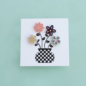 Flower Stud earrings, mix and match earrings, colorful flower earrings, acrylic statement earrings, spring earrings, floral jewelry,