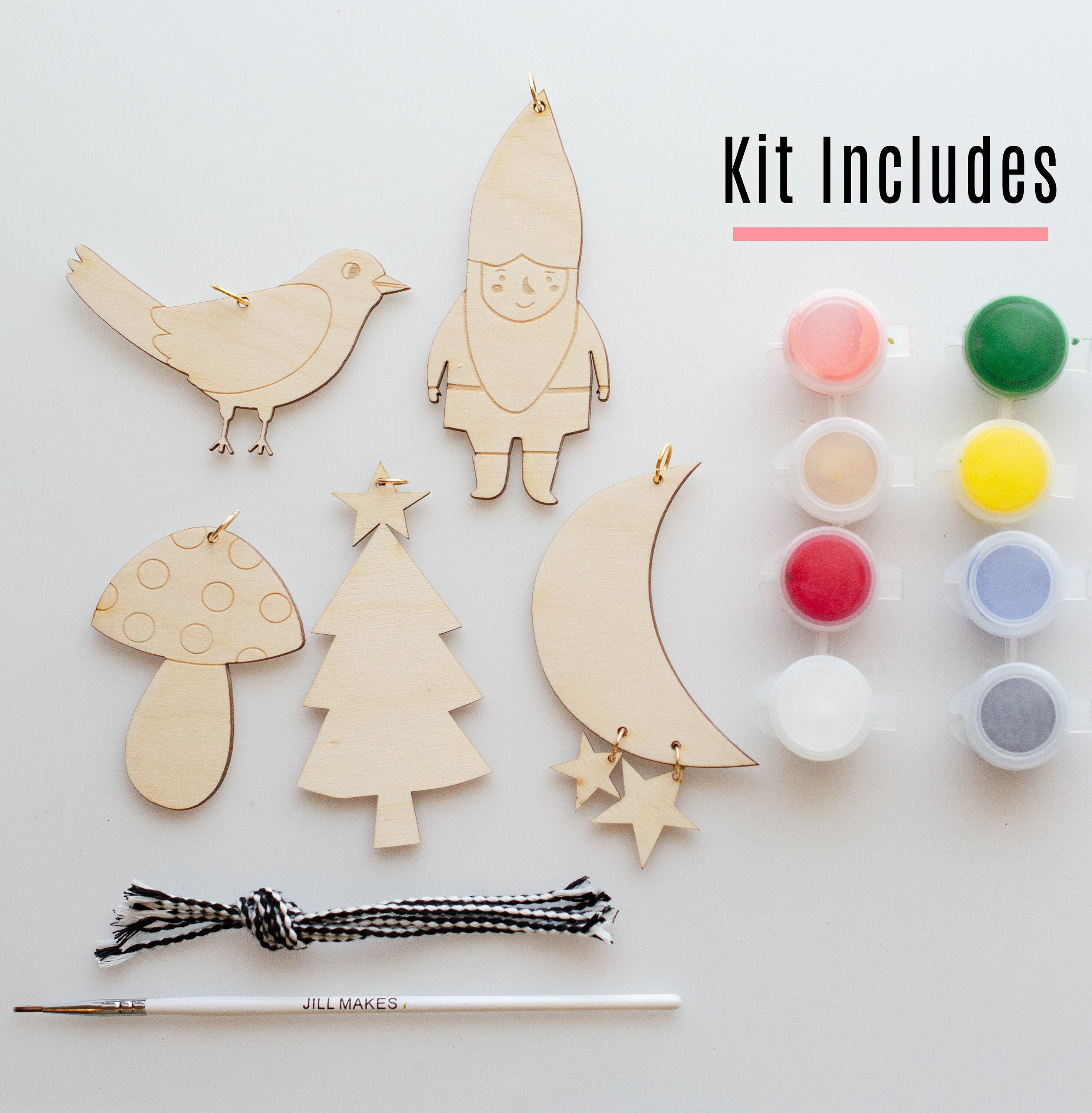 Gipsfiguren Set Mit Farben IZoeL Weihnachten-Bastelmalerei Malset 2024 – 24 Gipsfiguren, 4 Pinsel, 24 Farben, Palette, DIY Für Mädchen Und Jungen, Als Geschenk