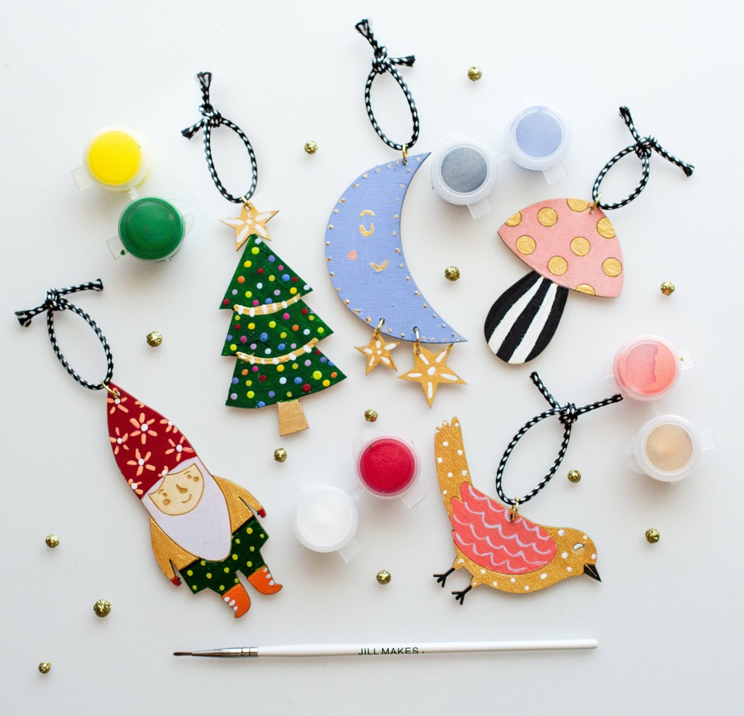 DIY Ornament Painting Kit, Christmas Craft Kit, Christmas Ornament Kit