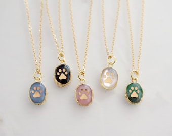 Paw Print Necklace, dog mom necklace, pet necklace, pet owner gift, animal owner necklace, animal owner gift, animal lover necklace,