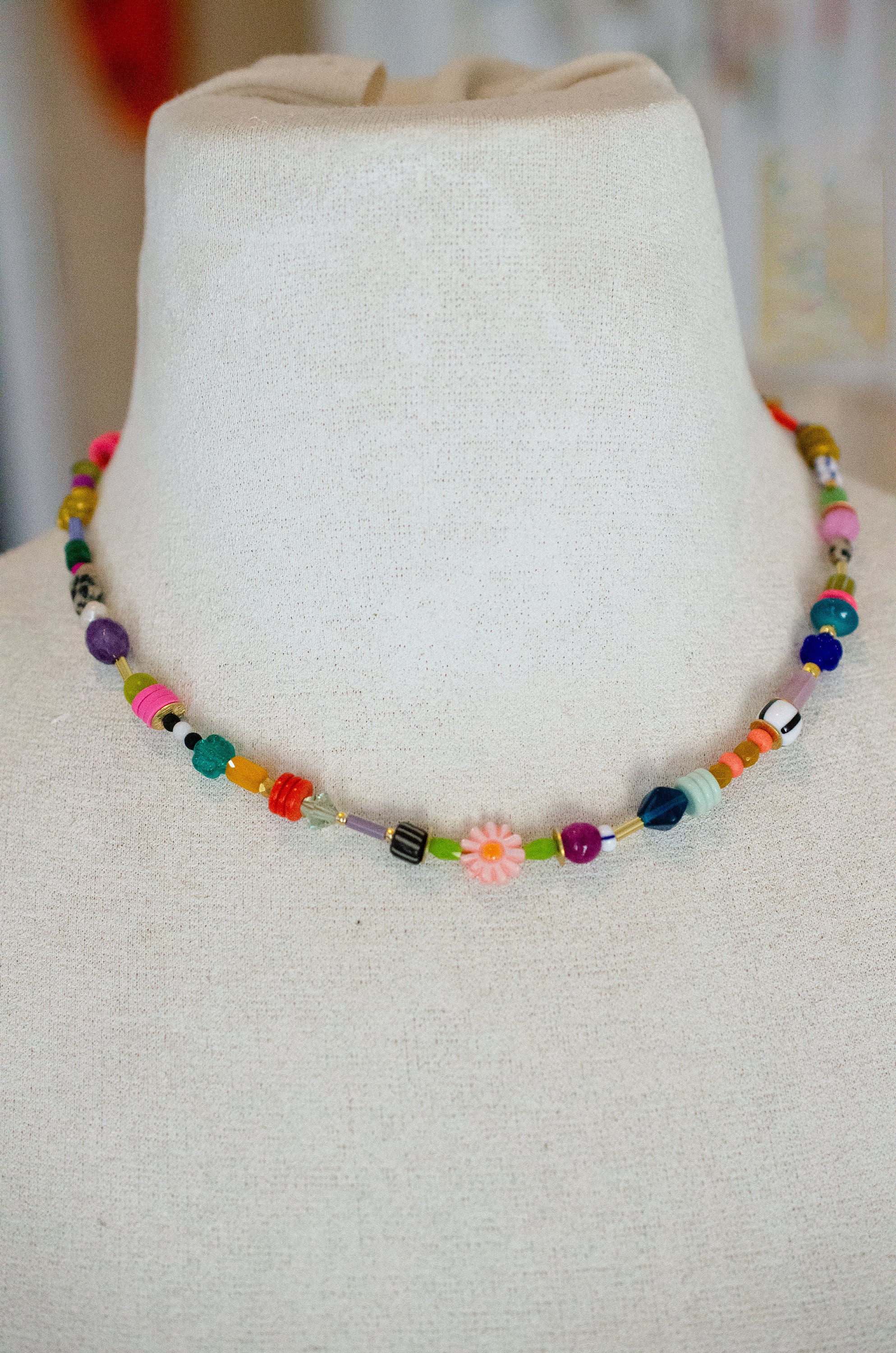 ネックレス・ペンダント Hashtag DDD Colorful bead necklace Colorful Beaded Friendship Necklace, Multicolor Beaded Seed