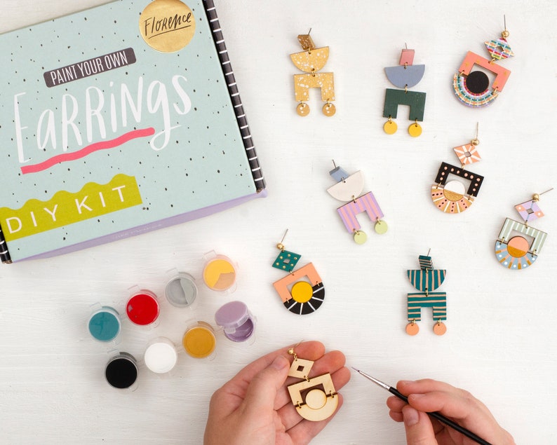 Earring Kit DIY Painting Kit Craft kit jewelry kit diy image 0