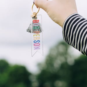 Personalized Name keychain, Custom Name Tag, Colorful tassel keychain, Customizable keychain, Bridal Party gifts, Bulk keychain, image 5