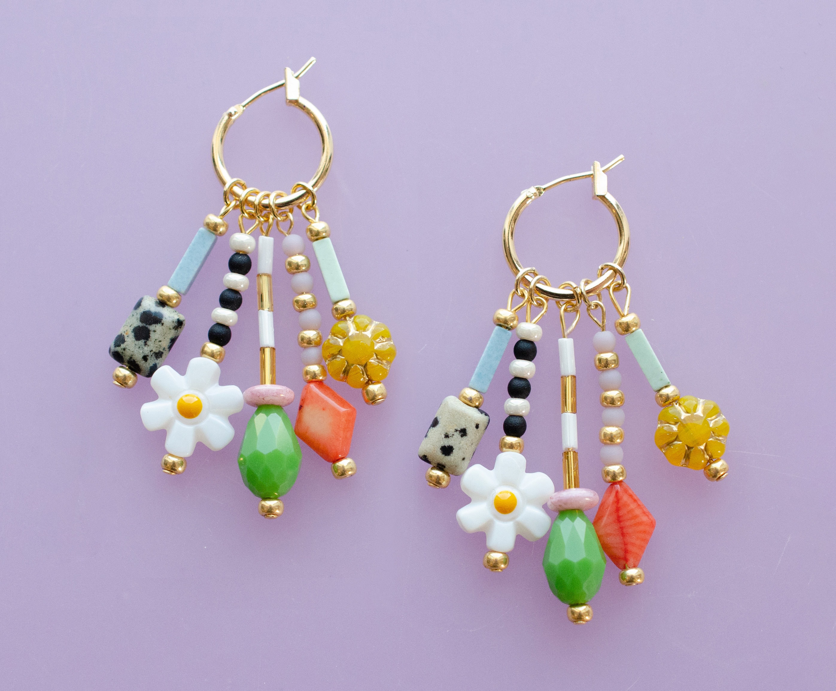 LALAFINA 60pcs Beaded Earrings Jewelry Charms Earring Charms Pompoms Charms  for Keychains Pendants for Jewelry Making Charms for Earring Making Fluffy
