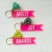 Personalized Acrylic Name Keychain - Monogram keychain, gift for her, bridesmaid gifts, colorful keychain, custom keychain,