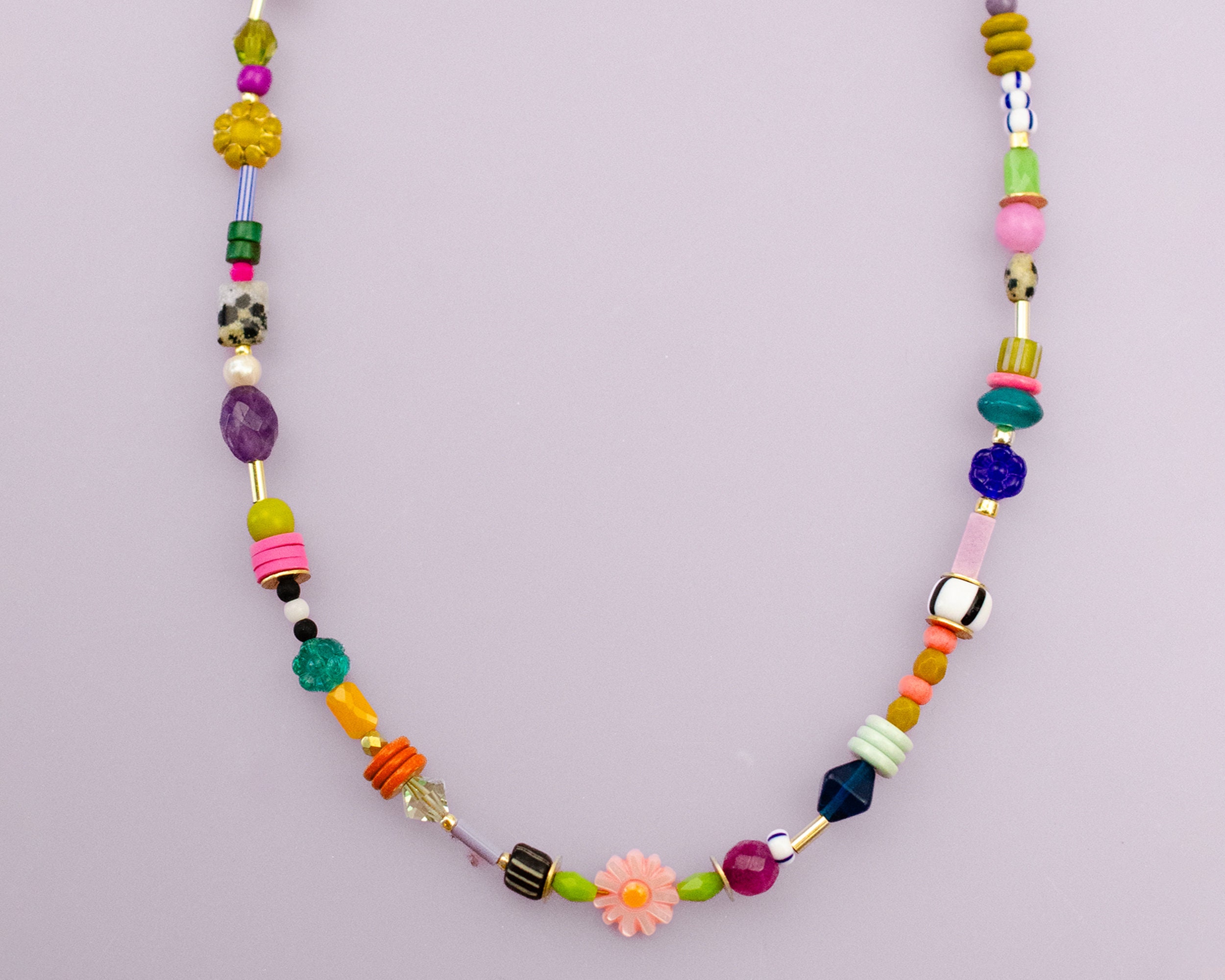 Collana Girocollo Boho Con Perline Colorate E Stella Oro | Gioiello Etnico Fatto A Mano Per Donne E Ragazze - 5