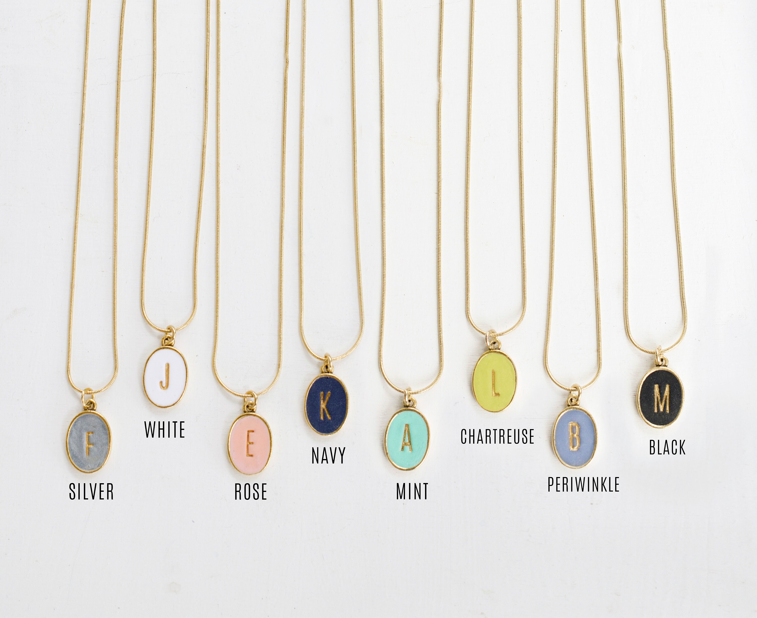 Custom Oval Initial Necklace Anniversary Gift Gift for Mom Etsy