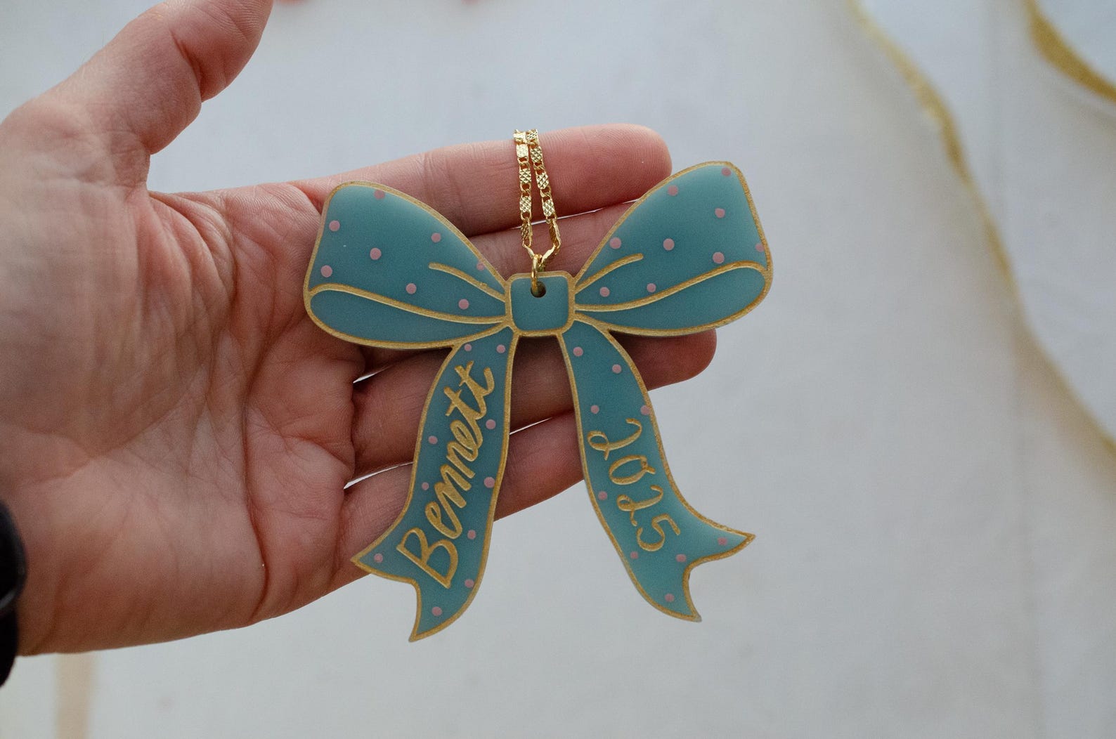 Bow Names Custom Bow Name Ornament | Personalized Christmas Ornament | Hand ...