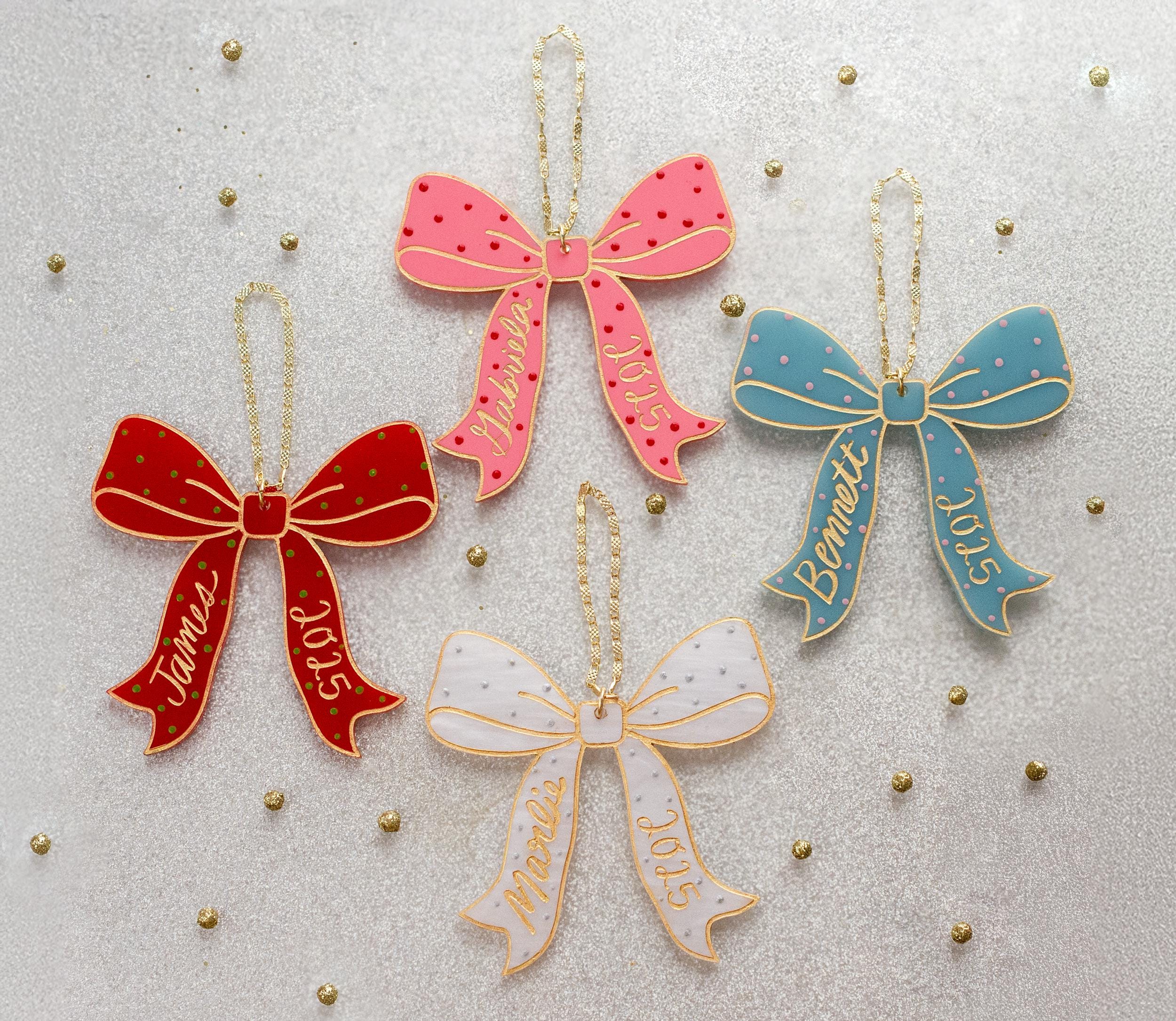 Bow Names Custom Bow Name Ornament | Personalized Christmas Ornament | Hand ...
