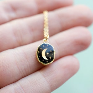 Celestial Necklace, Astrology Necklace, Dainty Gemstone, Gold Star Necklace, Moon Pendant, Galaxy Jewelry, Zodiac Necklace, Sun Necklace, image 7