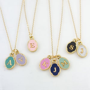 Collar de letras personalizado, Collares iniciales para mamás, collar inicial múltiple, collar de aniversario, collar personalizado, collar de mamá