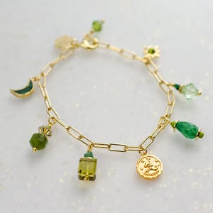 Benutzerdefinierte Armband mit Sternzeichen, Erdzeichen Armband, Stier Bettelarmband, Jungfrau Bettelarmband, Steinbock Bettelarmband, grünes Armband