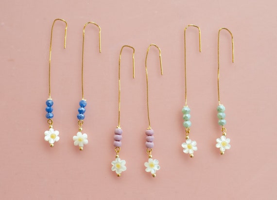 Belle Fleur Threader Earrings – Atelier Elise