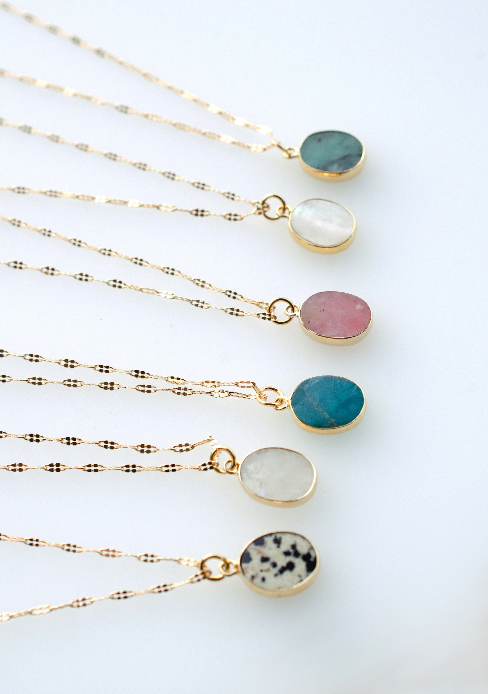 Simple Gold Gemstone Necklace Birthstone Jewelry Bridesmaid - Etsy