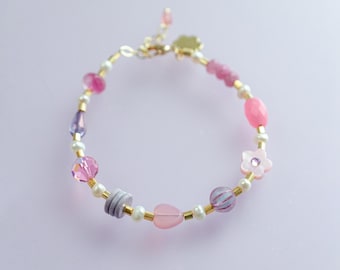 Colorful beaded bracelet, Adjustable friendship bracelet, stackable bracelet, Vibrant bracelet, stackable beaded bracelet, flower bracelet