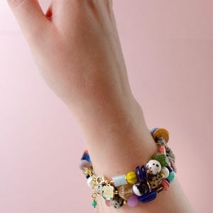 Make a Statement Beaded Square GG Bracelet AB -SL