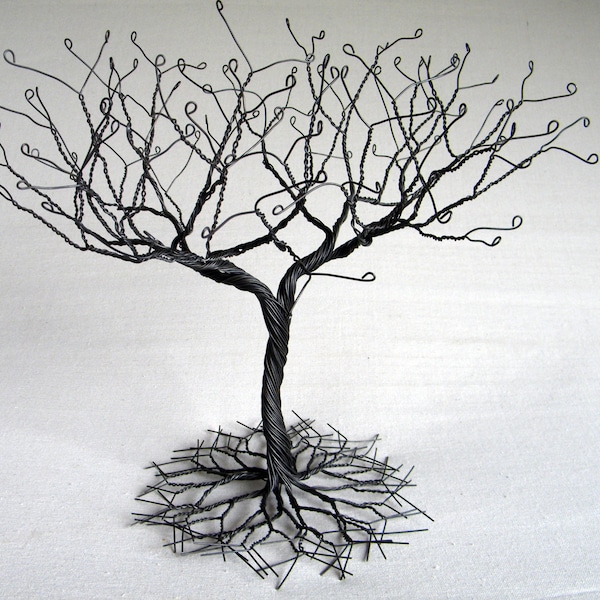 Black large "Earring"  Tree Stand,  wire tree sculpture.  perfect for necklaces , earrings ,  rings . display holder tree , organizer. #2