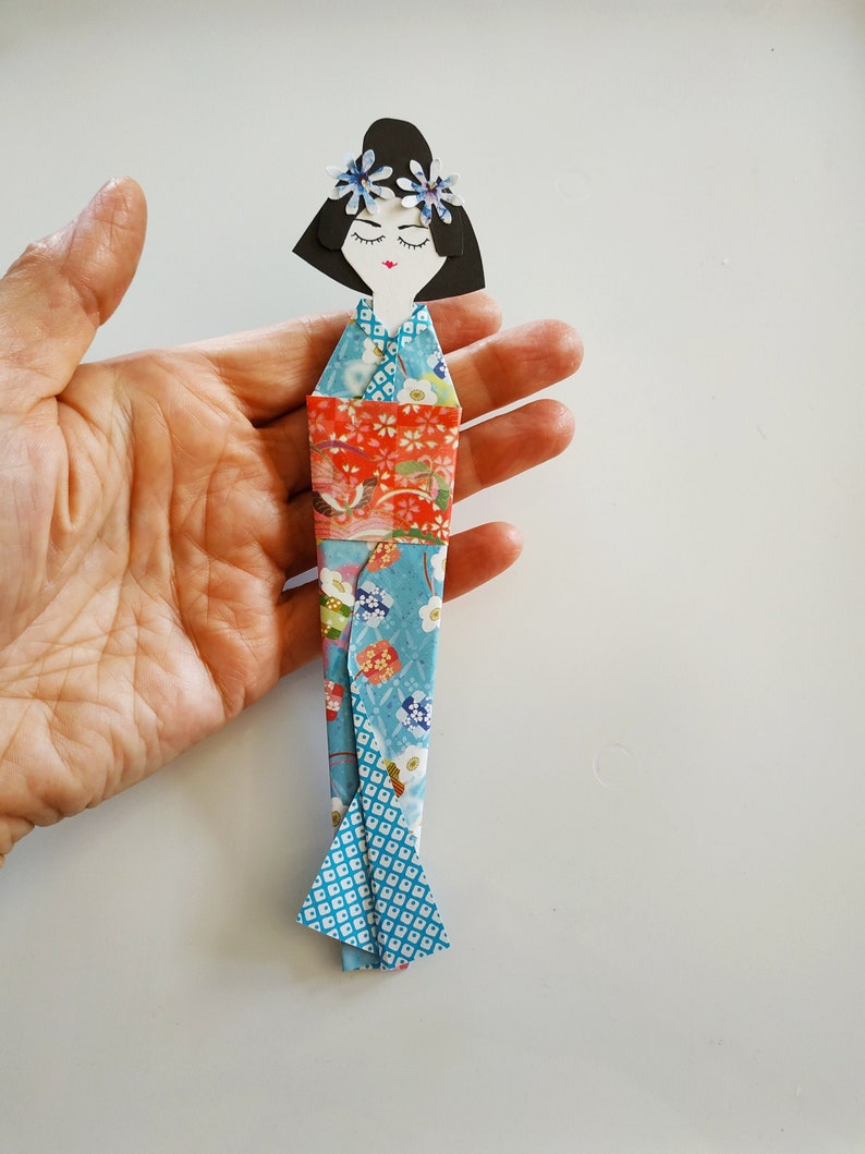 Origami Japanese Doll Bookmark Bookmark for Women Geisha | Etsy