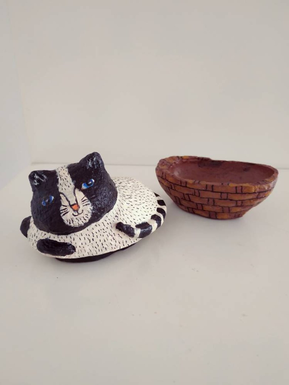 Paper mache Cat Box Handmade Jewelry Box Cat Sculpture Etsy