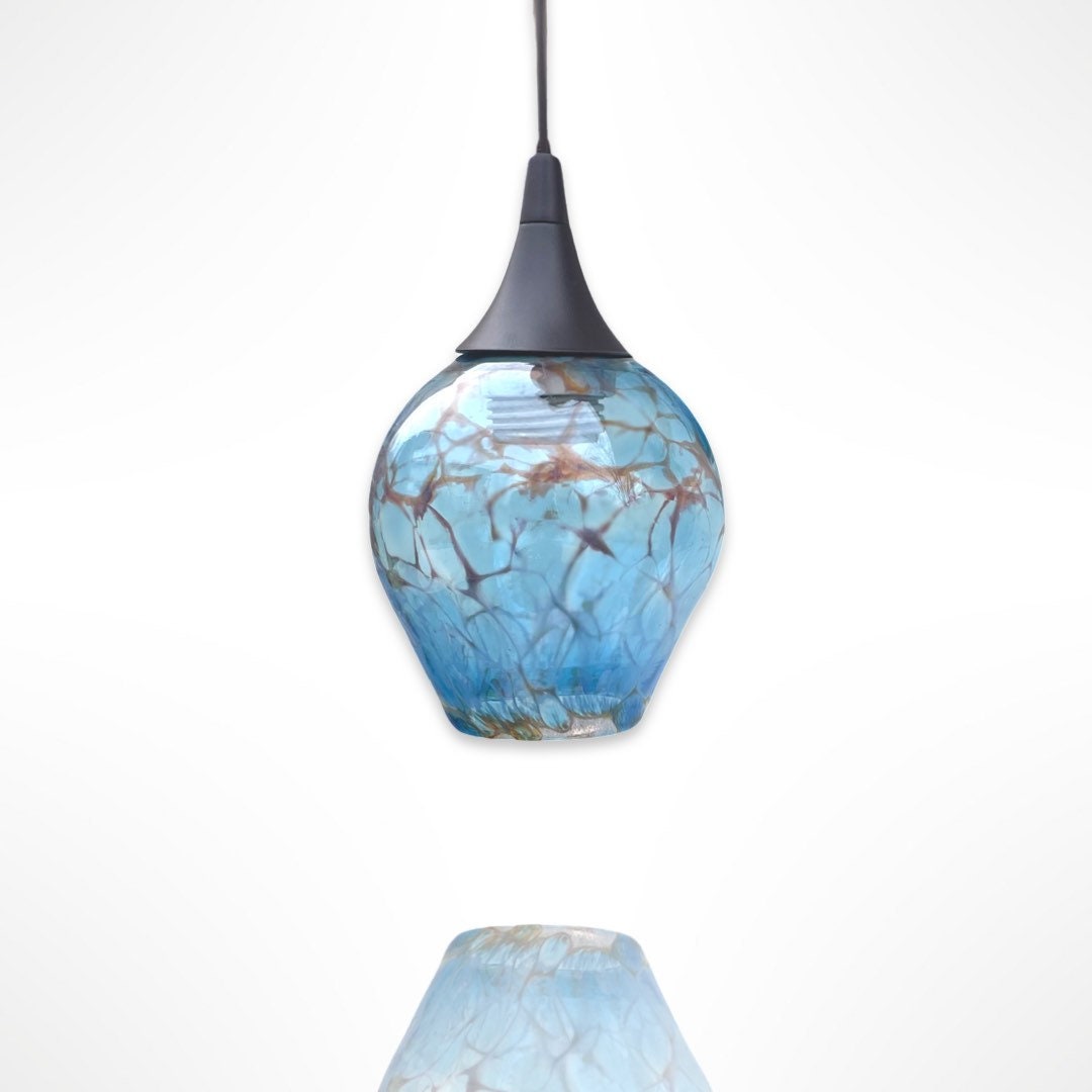 Mini Pendant Light in Sunset Pattern Hand Blown Lighting - Etsy