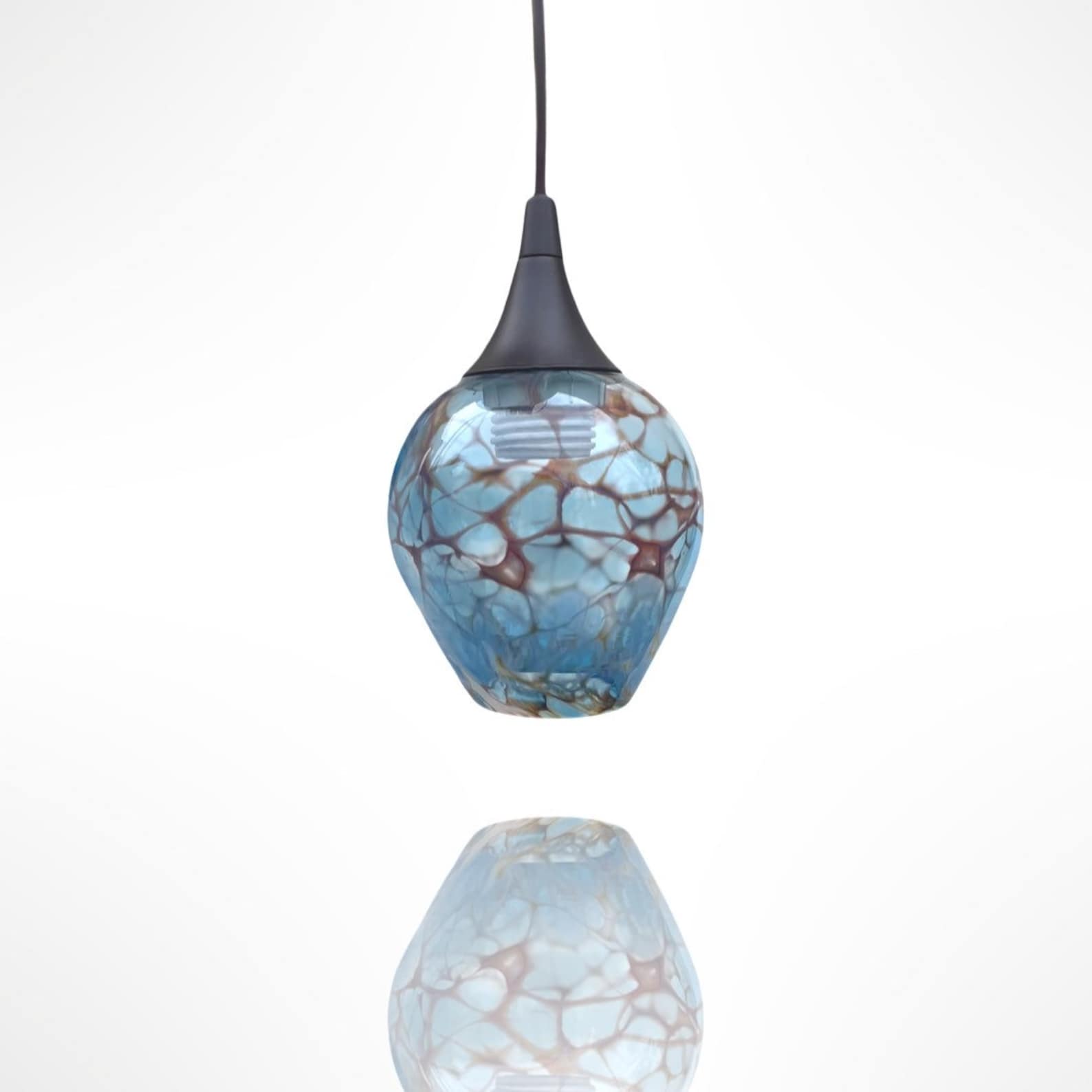 Mini Pendant Light in Sunset Pattern Hand Blown Lighting - Etsy