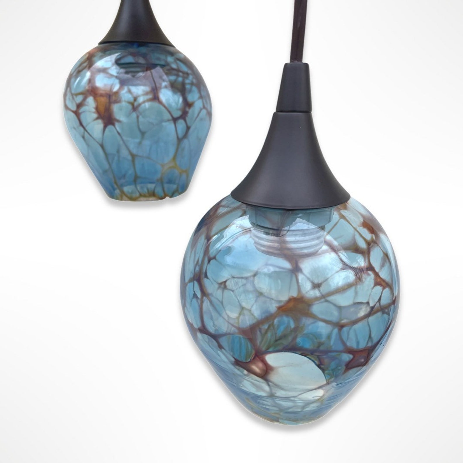 Mini Pendant Light in Sunset Pattern Hand Blown Lighting | Etsy