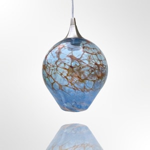 Hand Blown Glass Pendant Light: Afterglow Sunset Design