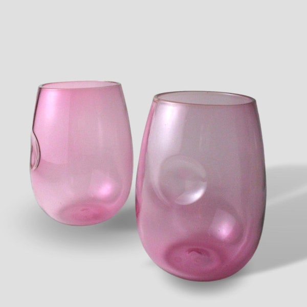 Wine Glasses With Thumb Indent Etsy