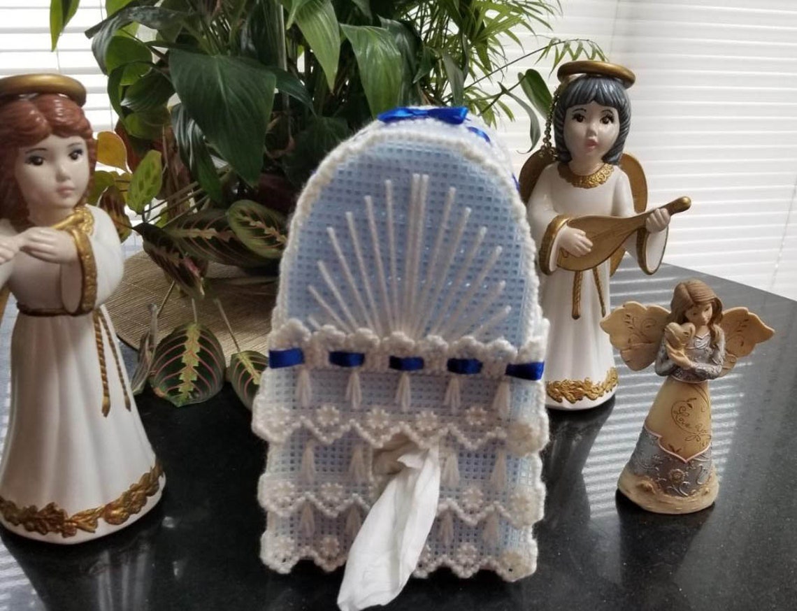 Tissue Box Topper/tissue Box Cover Baby Blue Blue Etsy