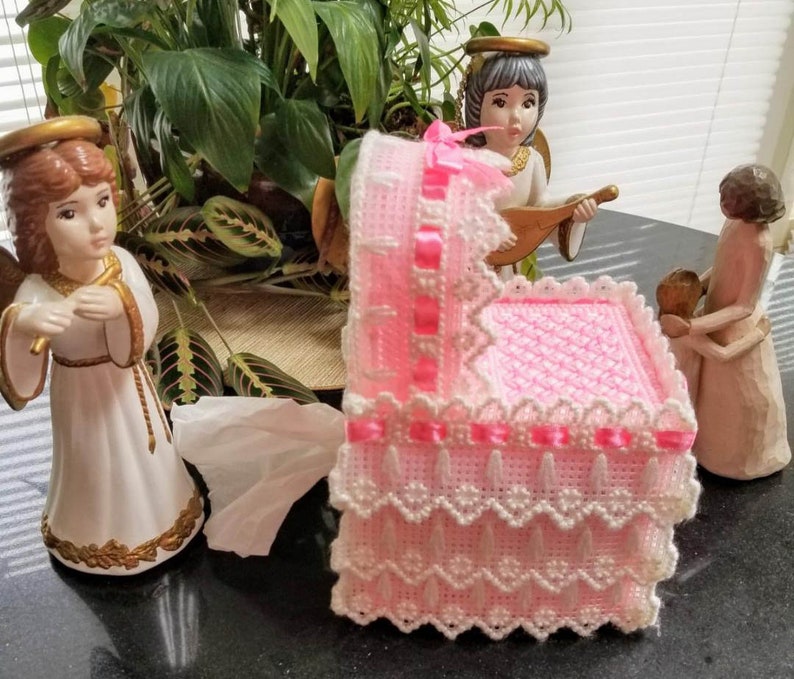 Tissue Box Topper/tissue Box Cover baby Pink Pretty Etsy