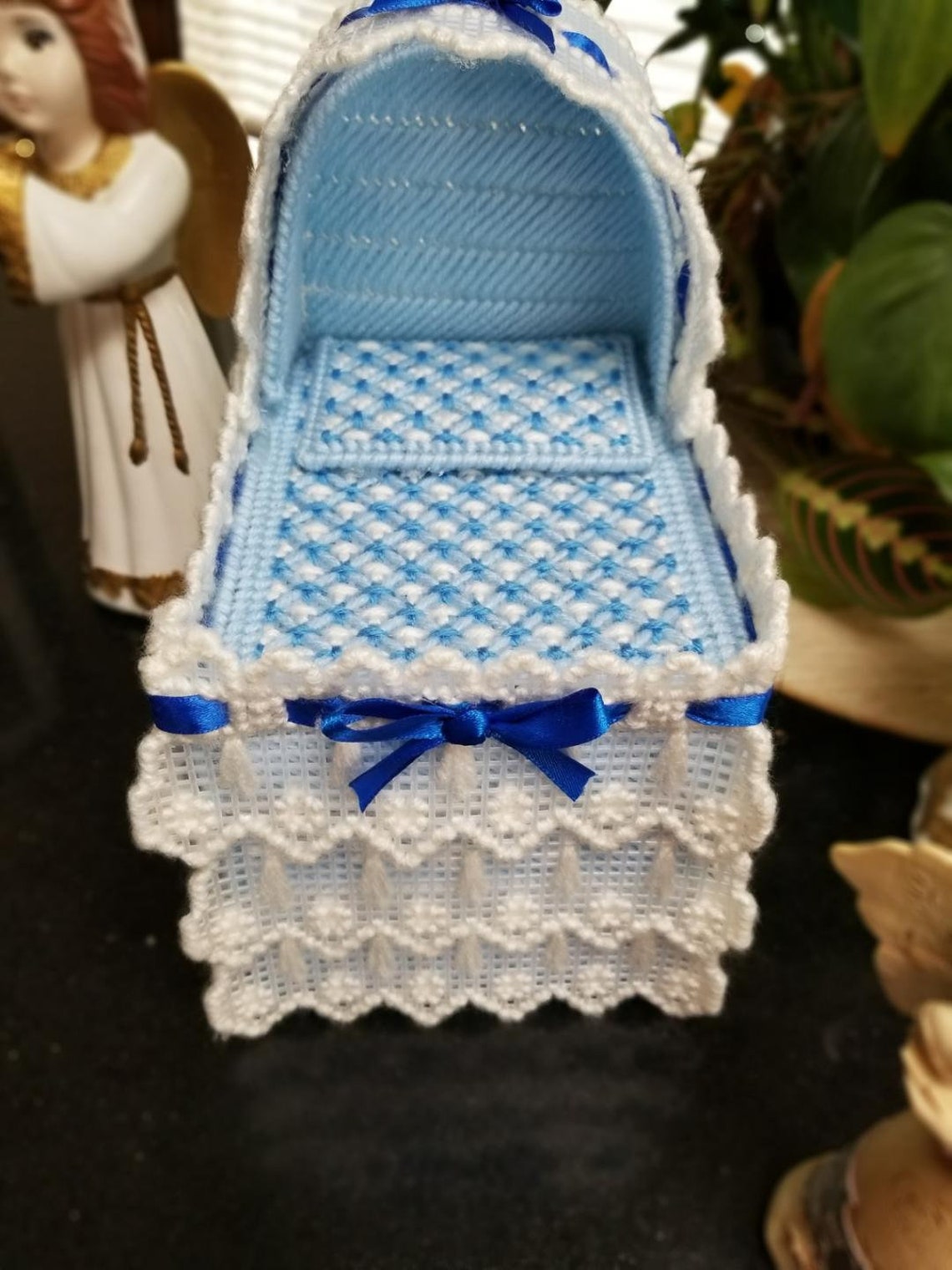 Tissue Box Topper/tissue Box Cover Baby Blue Blue Etsy