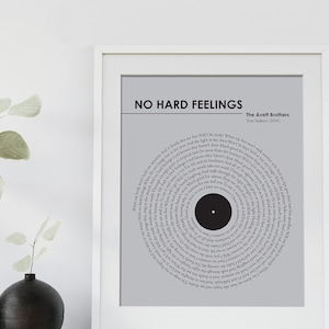 Record Lyrics Custom Song print - Wall Art, Printable, *DIGITAL FILE ONLY*