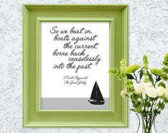 The Great Gatsby, Quote - Printable