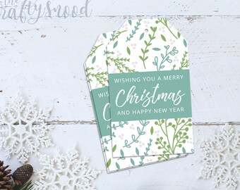 Merry Christmas, Happy New Year Holiday Gift Tags - Fichier d'impression numérique