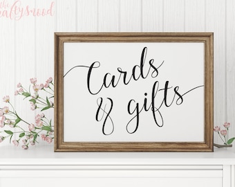 Cards and Gifts - Printable Sign - 8x10 & 5x7