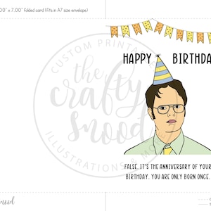 Funny Dwight Birthday Card/the Office Card/dwight the Office/printable ...