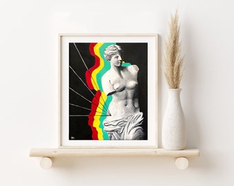 Abstract Venus de Milo Giclee PRINT, Surreal Wall Art (Frame not included), Home Decor Print, Modern Art, Abstract Art, Figurative Print