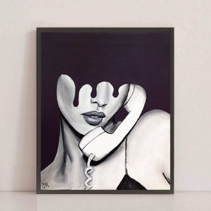 Surreal Portrait Painting Giclee PRINT, Wall Art (Frame not included), Modern Art, Abstract Art, Surrealism