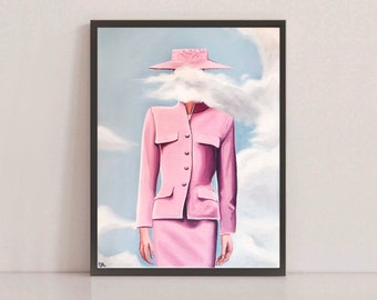 Head in the Clouds, Surreal Painting Giclee PRINT, Wall Art (Frame not included), Modern Art, Abstract Art, Surrealism