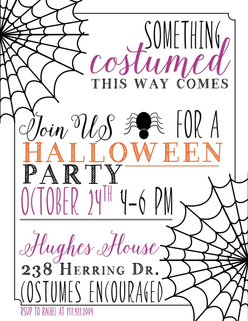 Halloween Costume Party Invitation | Etsy