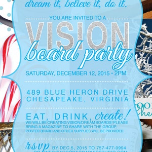 Holiday Christmas Vision Board Party Invitation | Etsy