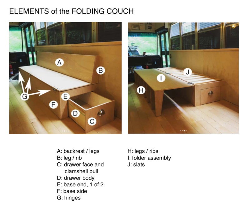 DIY Folding Couch Plans Etsy