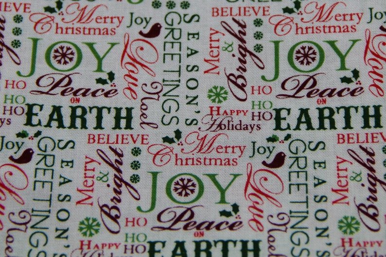 SALE CHRISTMAS PILLOWCASE Happy Holidays Christmas Words Pillowcase Kids Pillowcase Christmas Bedding Holiday Bedding Seasons Greetings