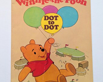 Vintage 1979 Winnie the Pooh Dot-to-Dot Activity Book