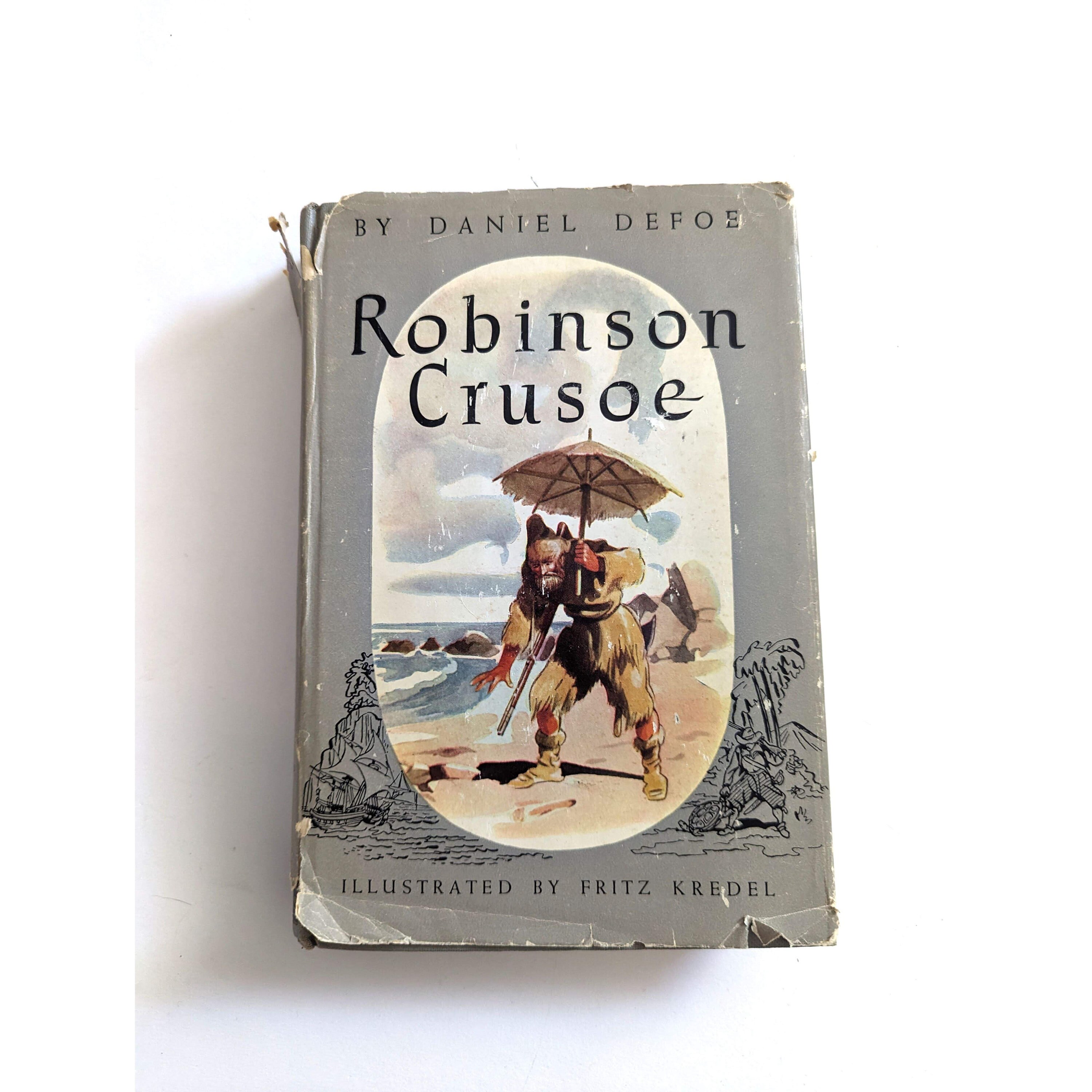 Robinson Crusoe: Vintage 1940s Illustrated Hardcover by Daniel Defoe - Etsy