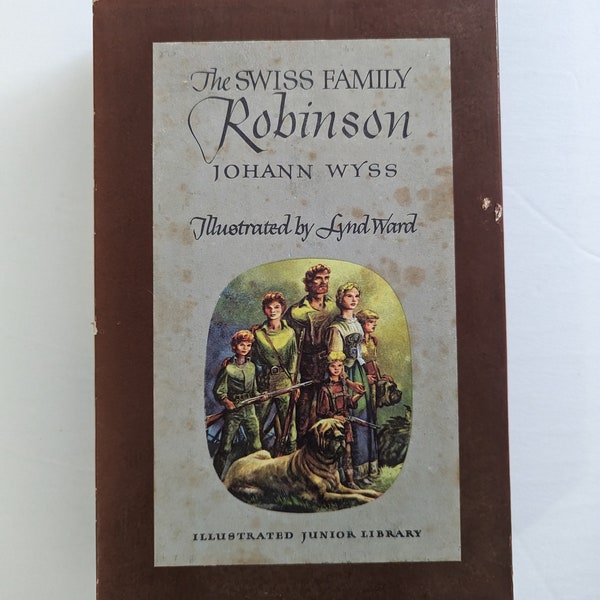 The Swiss Family Robinson by Johann Wyss Vintage Hardcover Children's Book Classic Literature Adventure Book Family Shipwreck Unique Book