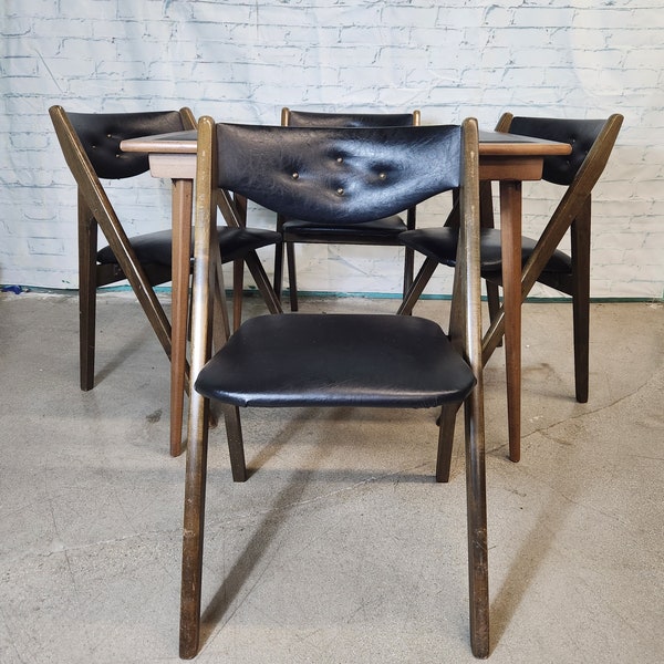 Table and 4 Chairs Etsy