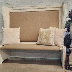 Church Pew, High Back, Upcycle, Vintage Shabby Chic