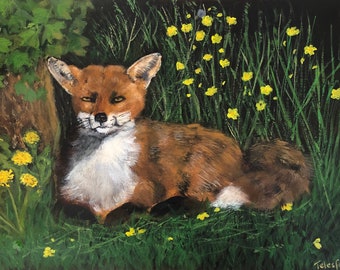 Vicki Telesford's "Sassy Vixen" limited edition (50) quality giclee print 14 x 10" plus border, from a commissioned series of 10 paintings.