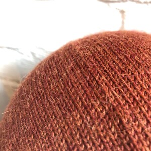 Brown Highlander Tam, Rust Scottish Bonnet, Men's Brown Tam, Brown Alpaca Tam, Rust Knitted Beret, UK Tam, Re-Enactor Scottish Bonnet image 8